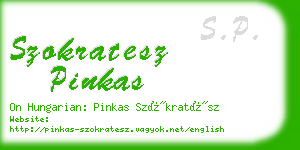 szokratesz pinkas business card